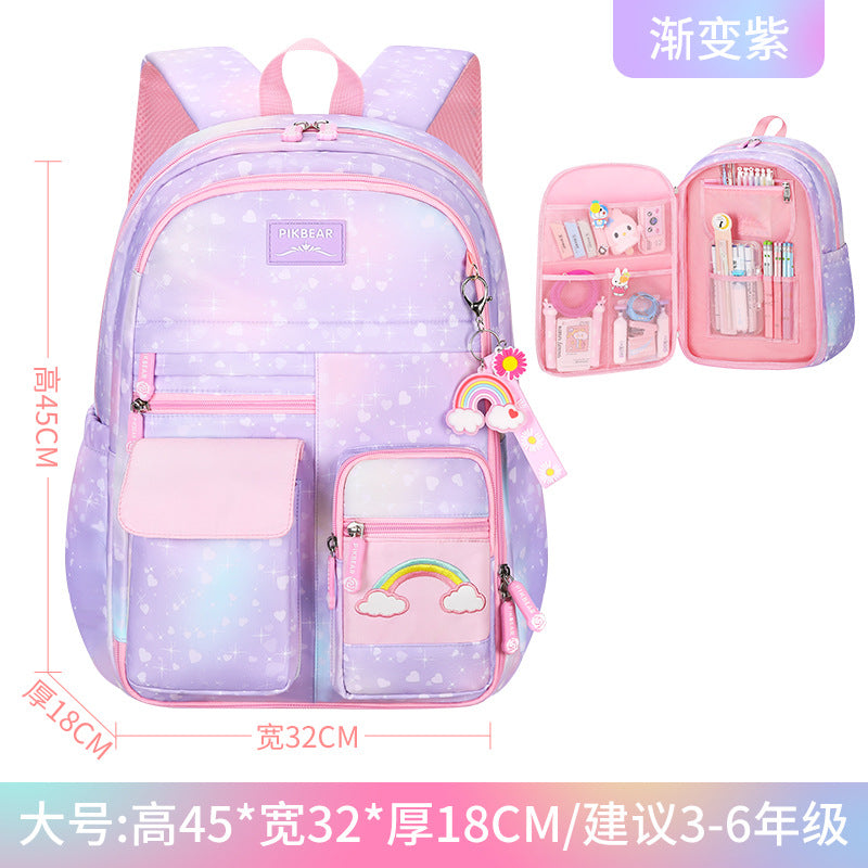 Shaodong schoolbag source manufacturer customizes primary school schoolbags for grades 1-6, refrigerator door opening customization, change logo