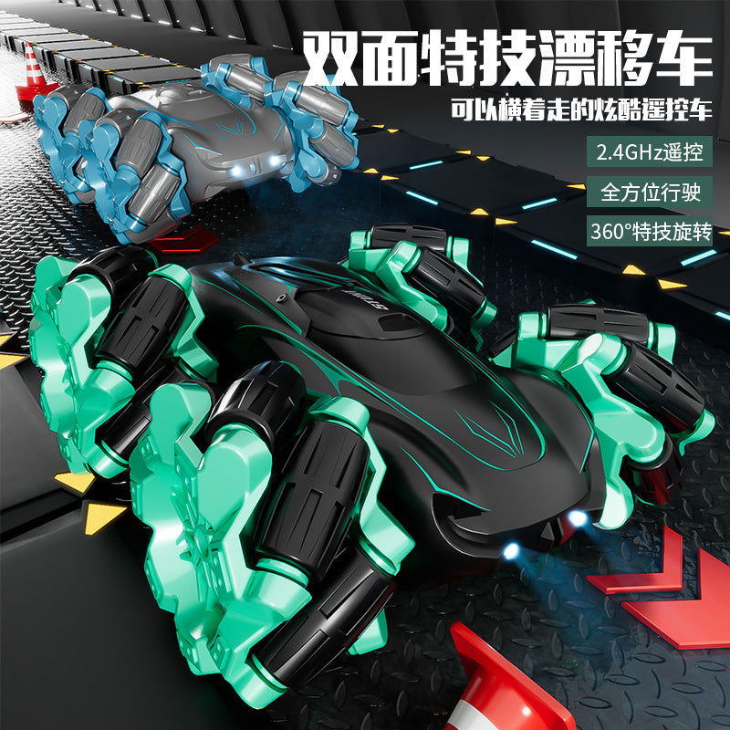 hot-selling double-sided stunt drift climbing alloy electric off-road vehicle dump truck four-wheel drive boy toy