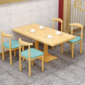 One table and four chairs (horn chair-wood grain table frame)