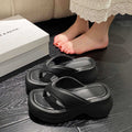 Women's flip-flops: chunky platform wedge, 2025 new summer collection, stylish and versatile outdoor sandals, non-slip and odor-resistant