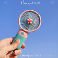 hot-selling handheld mini fan, featuring a cute floral cartoon design. usb powered, desktop mini portable fan, perfect for student gifts and wholesale