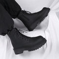Boots for men 2026new arrivalspring black british style fan motorcycle workwear boots high-top soft leather waterproofcasual leather boots