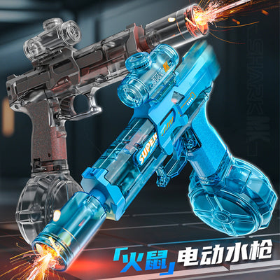 fire light small ice mouse electric water gun high-speed continuous firing return pulse electric gun toy kids water gun hot model