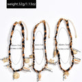 Leopard print starfish shell necklace wholesale european and american cross-border summer choker stylish niche hip hop stacked necklace for women