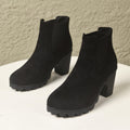 Exportplus sizefall and winternew arrival sleeve boots women's round toe thick high heel elastic exportfashion women's short boots