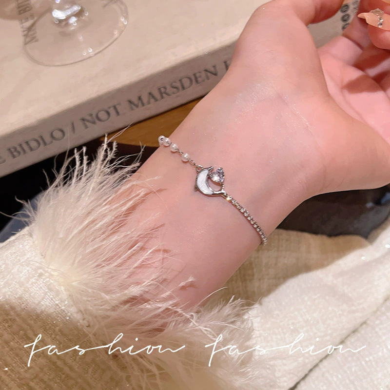 Korean ins trendy pearl bracelet female design nicheeasiest for matchelegant bracelet couple bracelet jewelry wholesale