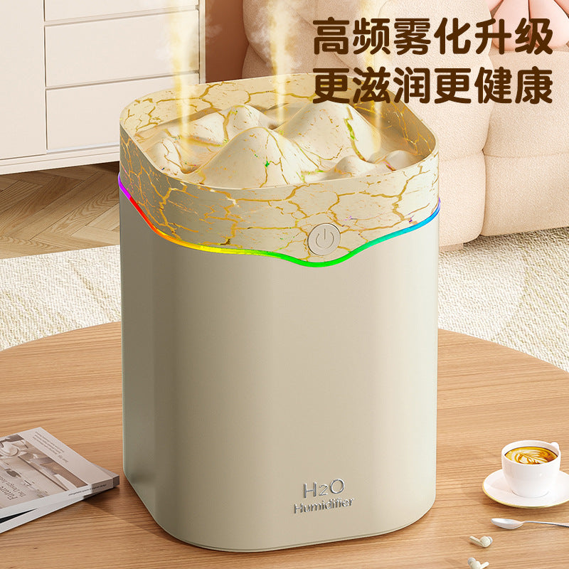 2l large-capacity humidifier, three-nozzle large fog volume for home hydrating colorful ambient light aromatherapy humidifier