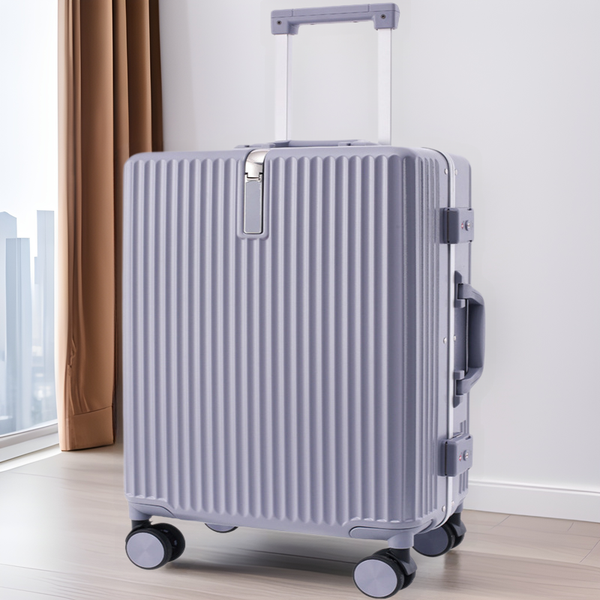 Suitcase Women's high-value aluminum frame 20-inch suitcase 28-inch trolley case Universal wheel boarding password case Pure PC
