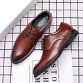 Multiple styles of leather shoes for men: casual, plus size, business formal, pointed toe lace-up wedding shoes - dropshipping available