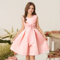 European and american style girls' dress - solid color sweet little girl's european and american princess dress - birthday party dress - butterfly design - chic and stylish