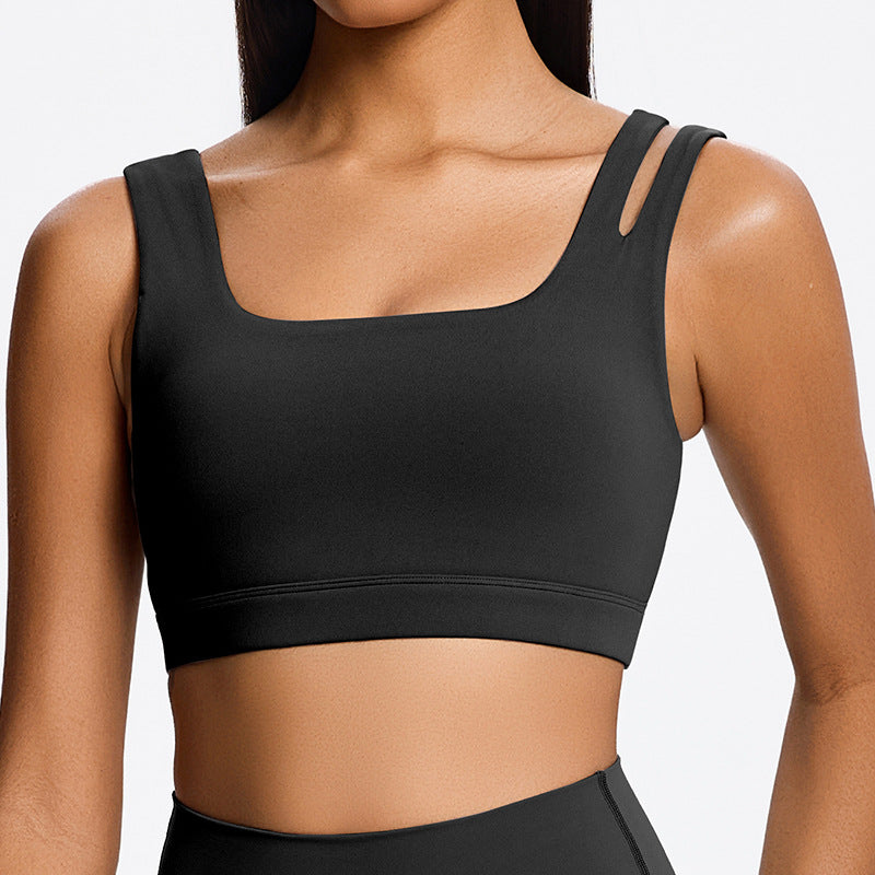 Jinke cross-border environmental-friendly renewable fabric sports intimates beautiful back sexy yoga bra breathable fitness bra