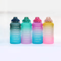 Large-capacity gradient water cup, high-end elastic lid with straw, portable water kettle, outdoor sports and fitness direct drinking plastic cup