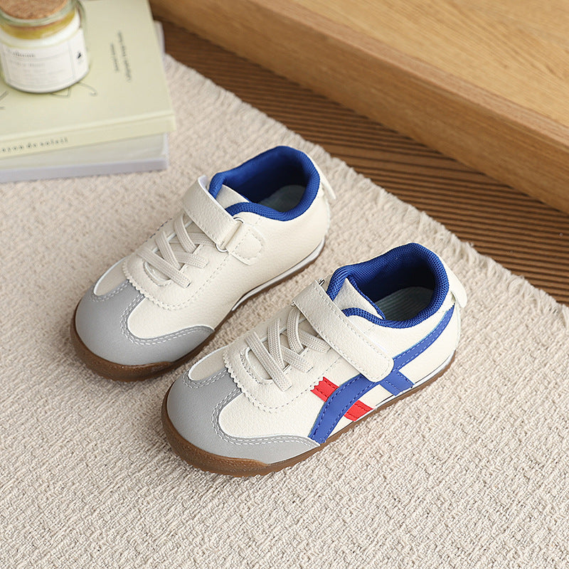 Kidswhite shoes forrest gump shoes autumnew arrivalgirl shoes leather double mesh children's shoes korean style boys sports shoes