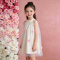 【kids】girls' summer dress - 3d floral mesh princess dress - baby birthday party super fairy gown