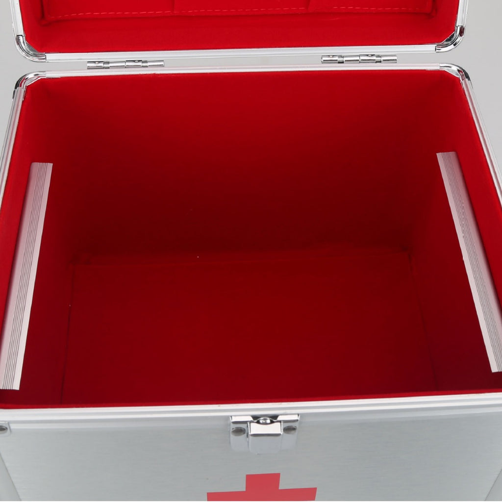 Aluminum alloy medical box, household multi-layer storage box, doctor's visit box, first aid box, small emergency medical box