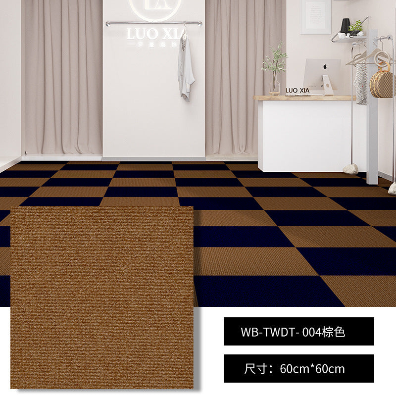 Solid color self-adhesive carpet splicing square office commercial full floor mat bedroom large area cement floor billiard hall