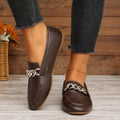 Plus sizecasual loafers for women springnew arrival soft bottom metal exportflatsflats lazy bean shoes