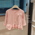 New girls' autumn outfit: versatile three-color bow cardigan - korean style casual, stylish, and trendy cardigan for baby girls