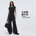 New women's high-waisted casual sweatpants - loose fit straight leg cargo pants, water-resistant, ideal for outdoor hiking and trekking - d26044