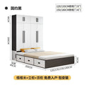 【minimalist black】tatami bed + standing cabinet + top cabinet combo
