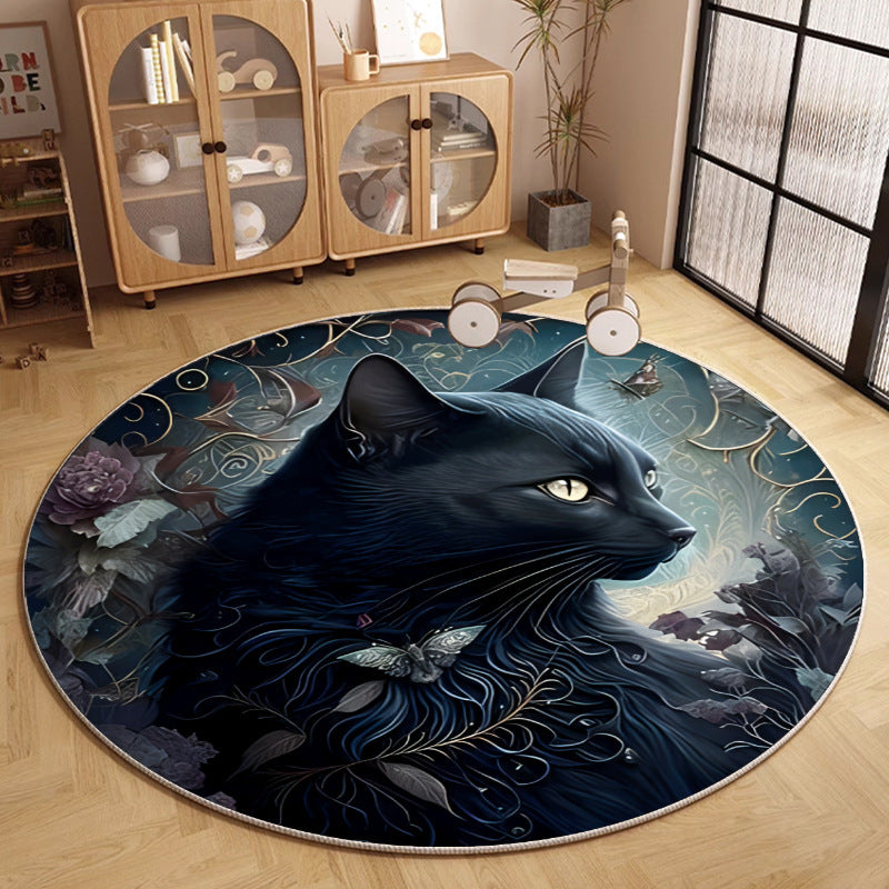 cat round carpet living room sofa coffee table floor mat hanging basket rocking chair foot pad bedroom bedside blanket