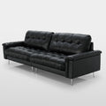 Time-increasing traceable nebula sofa straight row small apartment living room half green leather sofa medieval style oil wax jazz sofa