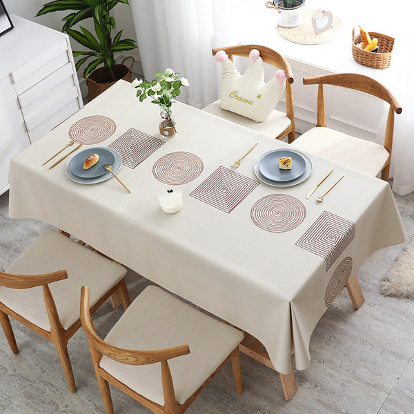 Nordic style tablecloth waterproof and anti-scalding pvc coffee table mat rectangular household thickened dining table cloth tablecloth leave-in and oil-proof