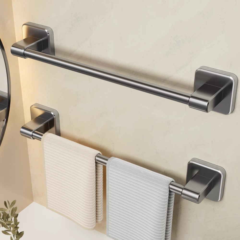 Towel rack bathroom punch-free bathroom shelf storage rack wall-mounted toilet bathroom towel hanging rod single pole