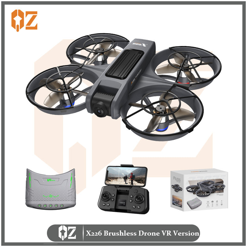 X226 vr drone: brushless esc, dual-lens hd aerial photography, full enclosure, extended flight time remote control aircraft