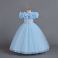 Export ready-made one shoulder kids dress strap princess dress female flower girl christmas dress kids dress