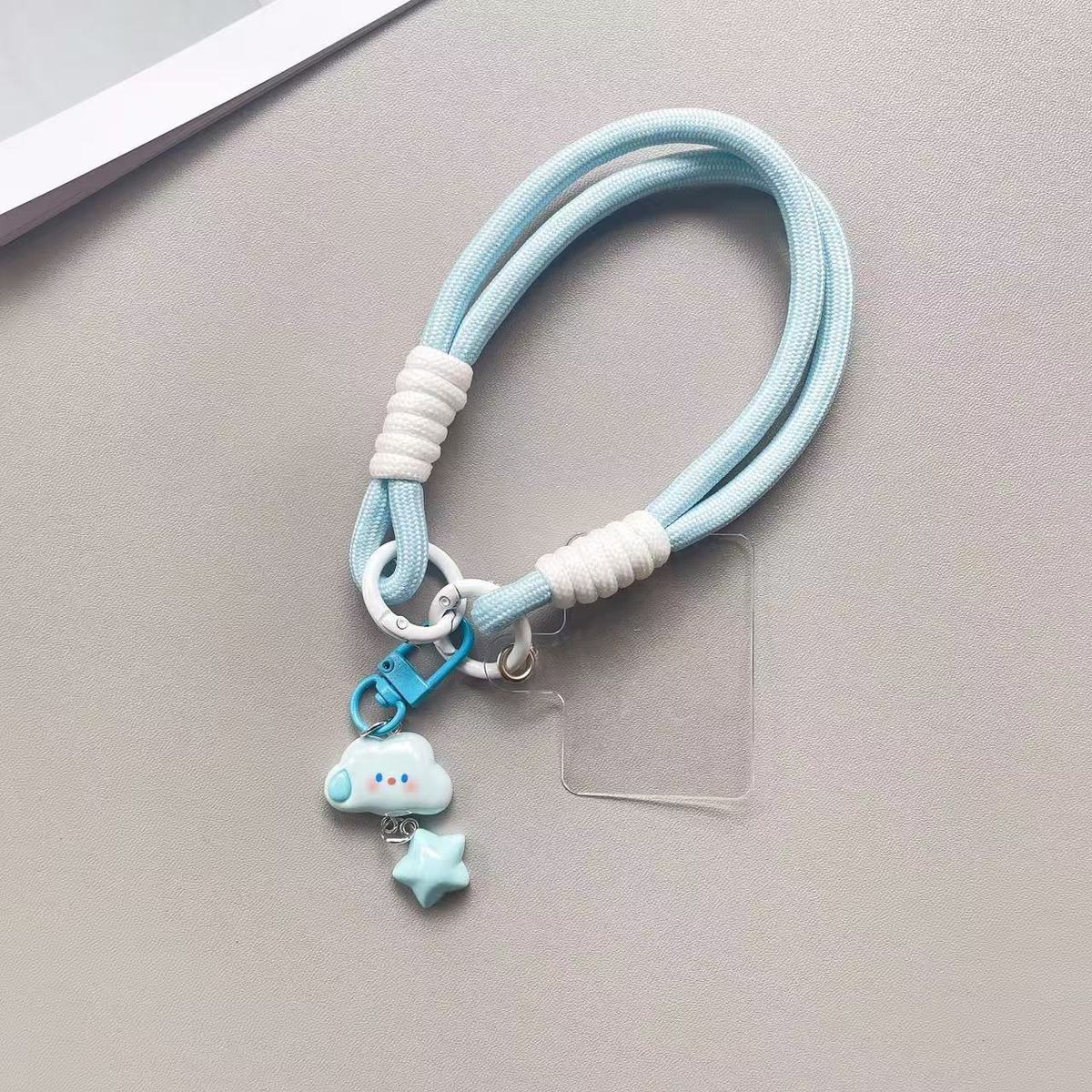 ins speechless clouds stars mobile phone case lanyard wristband short mobile phone camera lanyard pendant keychain universal