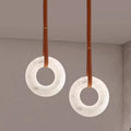 Spanish ring marble chandelier - bedroom bedside, nordic style, solid brass, designer model - living room, stairwell, hallway, entryway lighting