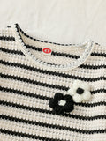 summer new arrival: cross-border e-commerce striped textured knitted casual pants two-piece set for kids