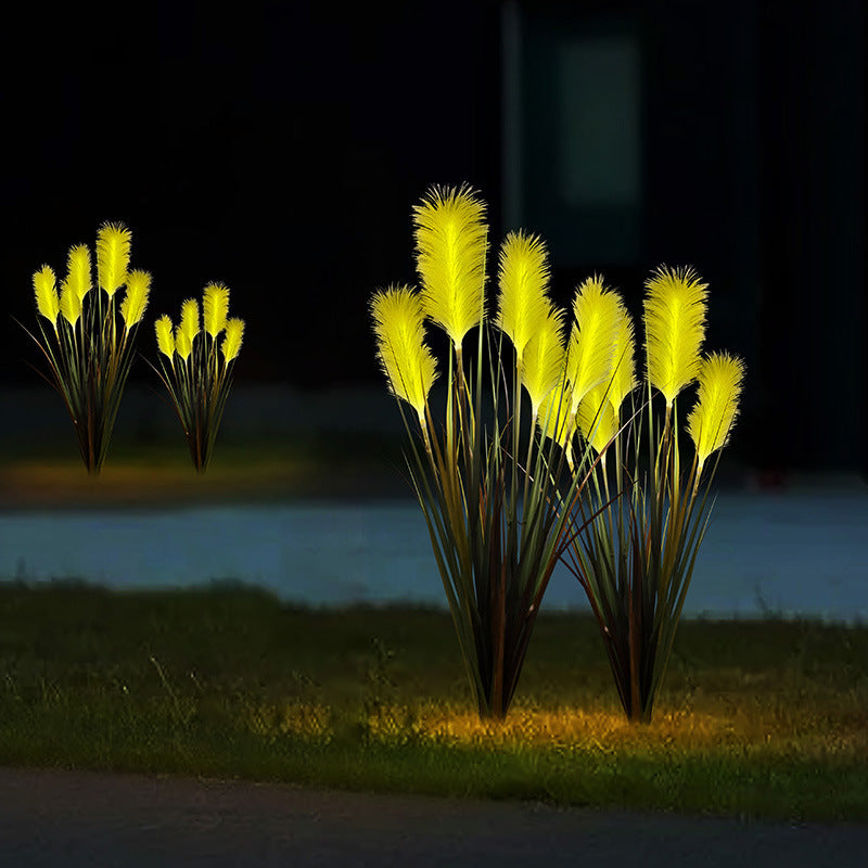 Landscape light PVC solar led simulation reed light Floor plug-in light Outdoor rainproof garden lighting decorative light