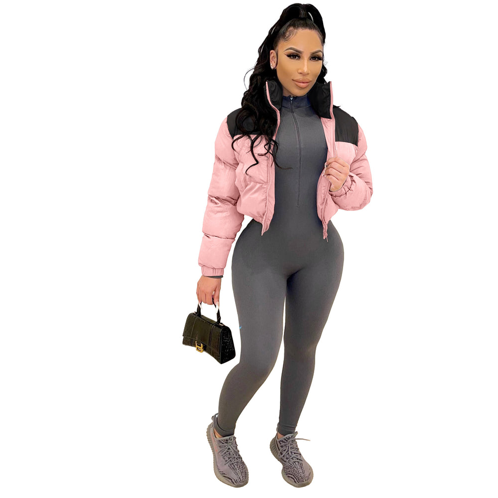 hot seller:  fall/winter trendy women's outerwear - classic cotton-padded jacket, european and american style short women's flight jacket