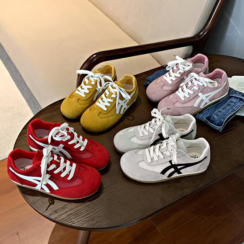 Red german army trainers (gats) women's shoes 2026 new arrival hot spring/autumn style super popular mesh breathable agnes shoes skate shoes sneakers