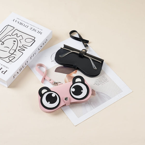 Glasses storage bag myopia glasses reading glasses protective cover universal men's and women's sunglasses glasses bag portable hanging bag neck