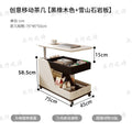 Popular movable coffee table casual small apartment modern light luxury sofa living room adjustable for home trolley side table slate