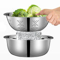 304 stainless steel drain basin, rice washing basin, fruit basket, thickened noodle and egg beating, soup seasoning basin, drain basket