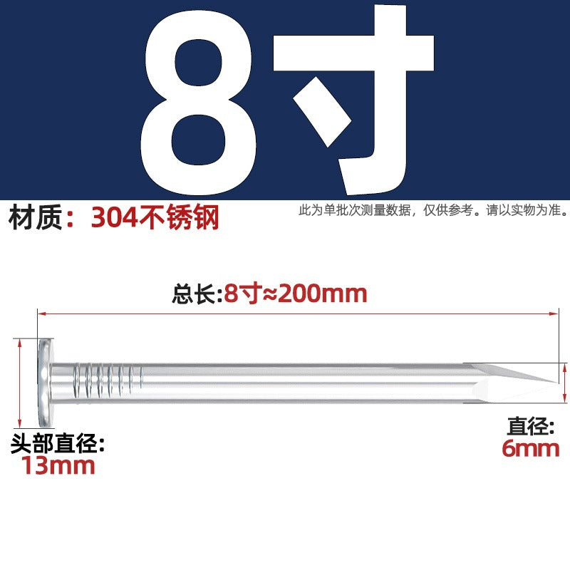 304/201 Stainless Steel Round Nails Steel Nails Element Nails Woodworking Wood Painting Nails Extended Western Nails Iron Nails Floor Nails