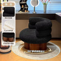 Single lazy sofa chair cream style cashmere popular dopamine living room bedroom solid wood creative casual chair