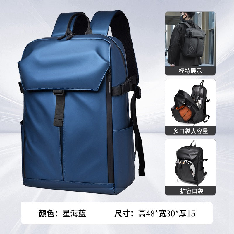 Cross-border men's lightweight backpack, high-end fashion casual women's backpack, waterproof computer bag, commuter lightweight schoolbag