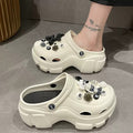 Thick sole crocs women's new arrival heightenednon-slipfashionpopular popular beach sandals outwear summer wholesale