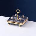 Gray gold fruit plate four-piece set