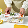 New push-button ice cube tray - easy release, home ice mold, ice storage, ice making box, ice cube maker, silicone ice tray