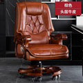 Imperial chair spring cushion computer chair boss chair office luxury genuine leather reclining massage executive chair
