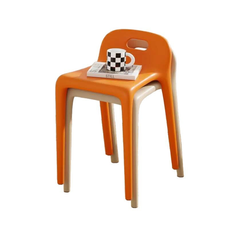 Modern minimalist home chair - restaurant spare thickened plastic chair - dining table chair stool - stackable plastic stool