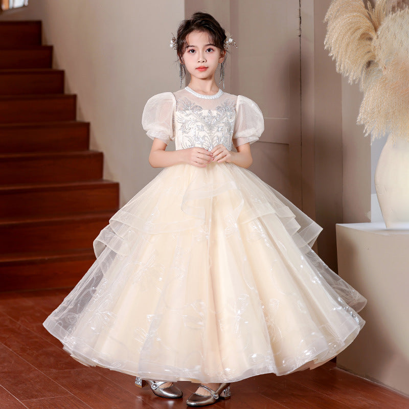 Ready-to-ship, high-end, and subtly luxurious girls' formal dresses for export. perfect for children's parties, princess events, piano recitals, and weddings