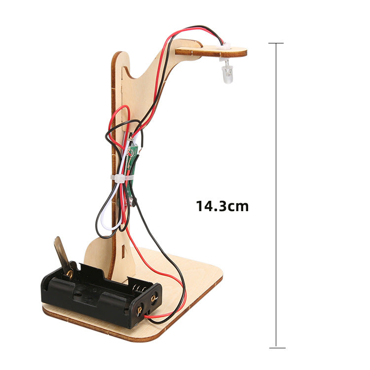 Voice-activated street lamp science and education small production DIY wooden primary and secondary school students handmade science and education toys, scientific experimental toys