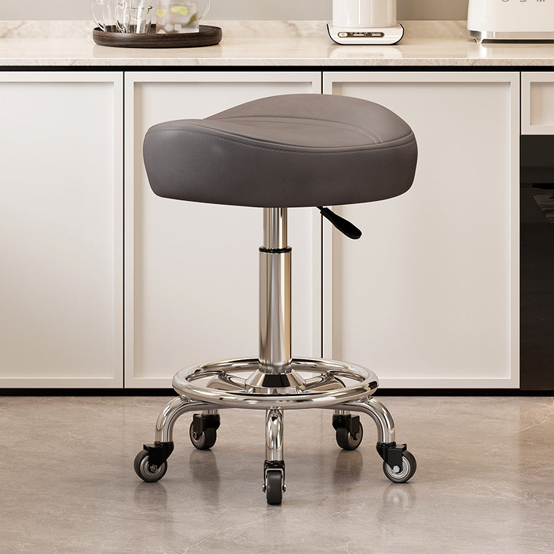 Saddle Chair Kitchen Cooking Chair Front Desk Cashier High Stool Universal Wheel Lifting Chair Beauty Barber Stool